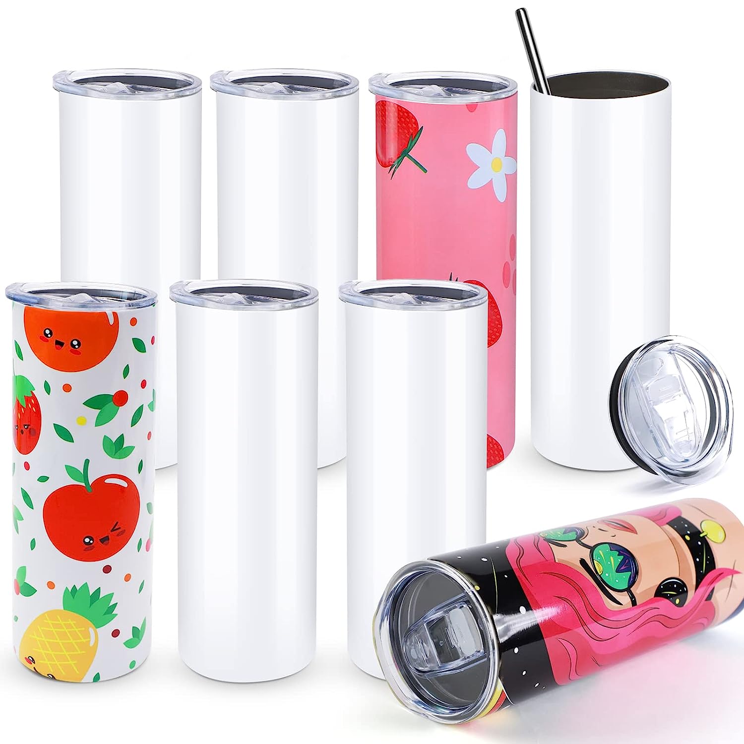 Sublimation Mug White - Htvront 8 Stuks Roestvrij 20 Oz