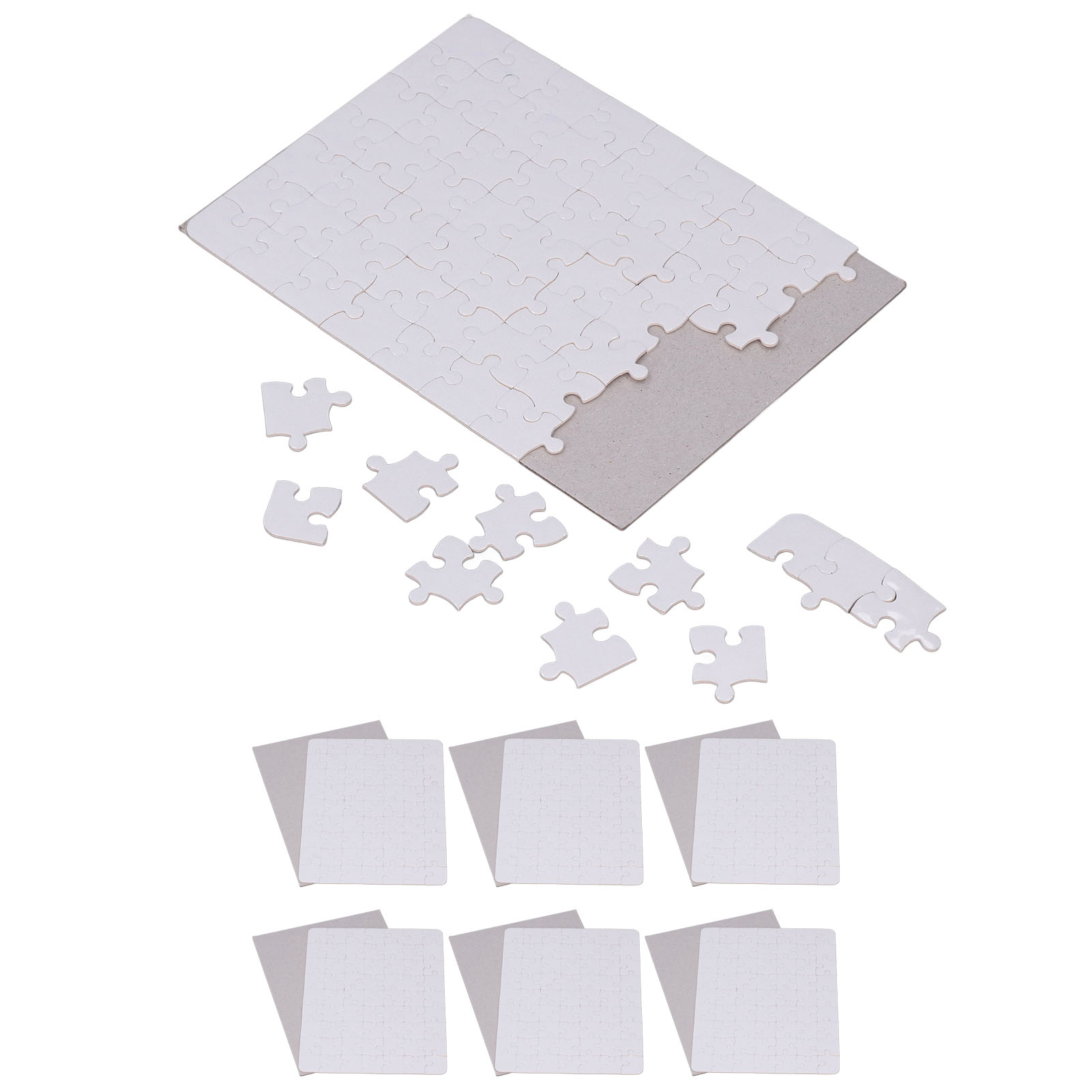 6 Set Lege Puzzels 13x18 cm Wi - Puzzle Blank White recensie en prijs