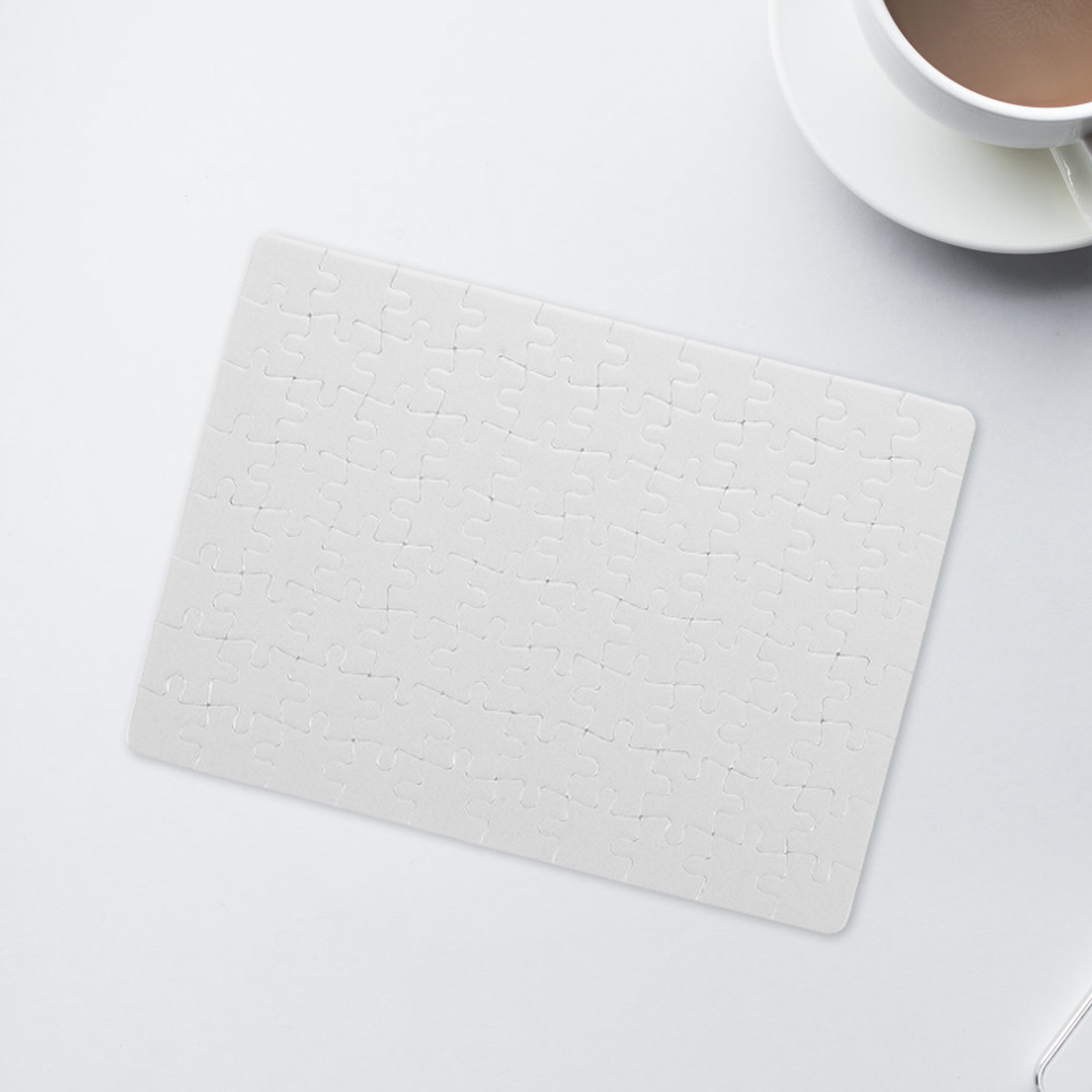 4 vellen blanco puzzelstukjes, - Puzzle Blank White recensie en prijs